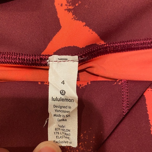 Lululemon “Flower pop poppy” full length - Picture 4 of 5